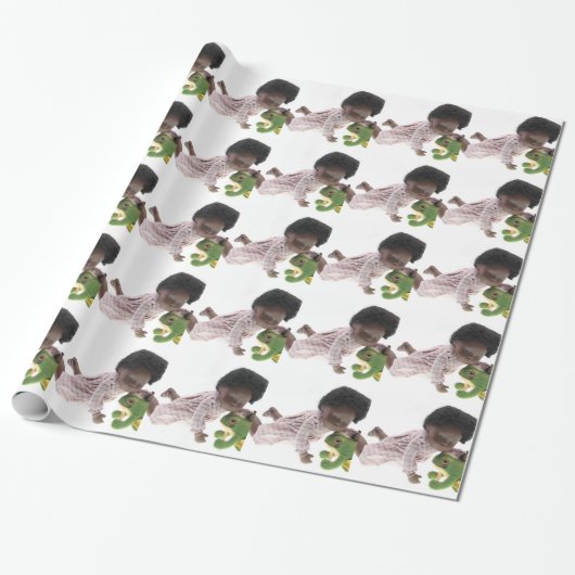 519 Sasha Cara Black Baby Cadeaupapier (Uitgerold)
