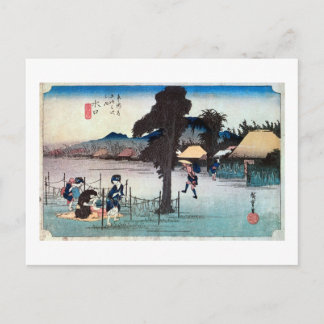 51. 水 宿, 広 重 BRIEFKAART