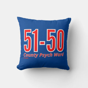 "51-50" grappige psychiatrische psychiatrie kussen