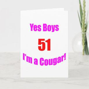 51 Cougar Verjaardag Kaart