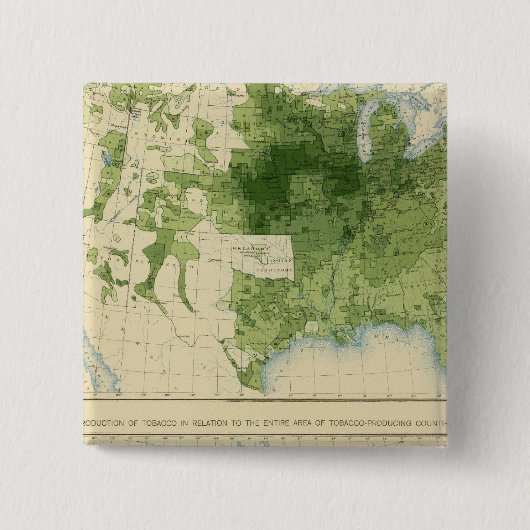 51 Graankorrels, tabak 1890 Vierkante Button 5,1 Cm (Voorkant)