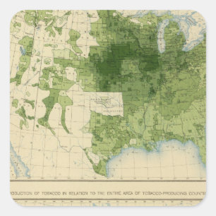 51 Graankorrels, tabak 1890 Vierkante Sticker