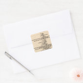 51 Interstatelijke migratie 1900 Vierkante Sticker (Envelop)