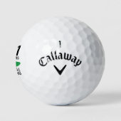 51 jaar en nog steeds swingende grappige 51e verja golfballen (Logo)