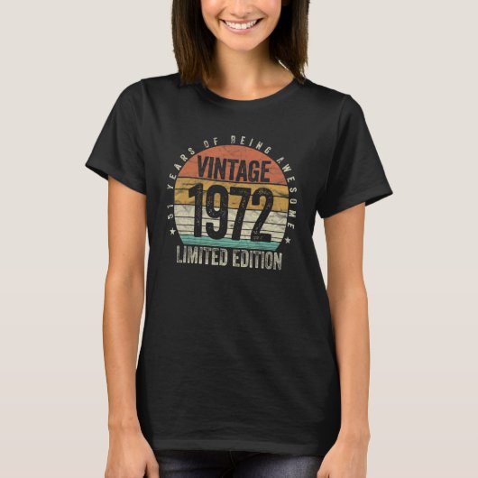 51 jaar Geweldige 1972 T-shirt (Voorkant)
