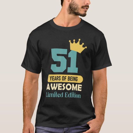 51 jaar Geweldige 51e verjaardag T-shirt (Voorkant)