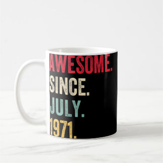 51 jaar Geweldige sinds juli 1971 51e geboortedag Koffiemok