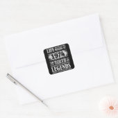 51 jaar oud 1974 Geboorte van de legende 51ste ver Vierkante Sticker (Envelop)