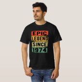 51 jaar oud Bday 1974 Epic Legend 51st Birthday T-shirt (Voorkant volledig)