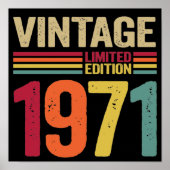 51 jaar oud cadeau 1971 51e verjaardag poster (Voorkant)