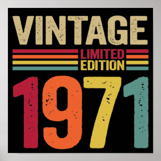 51 jaar oud cadeau  1971 51e verjaardag poster