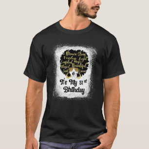51 jaar oud leopard Melanin Girl Het is mijn verja T-shirt