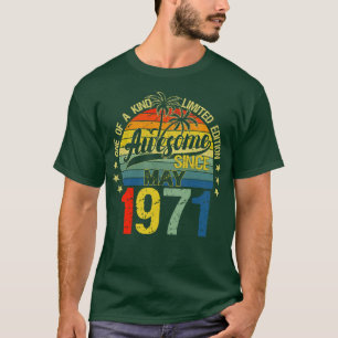  51 jaar oud mei 1971 Decorations 51st bir T-shirt