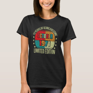 51 Jaar Oud Oktober 1971 Verjaardag T-shirt