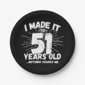 51 Jaar Oud Sarcastisch Meme Grappig 51e Verjaarda Papieren Bordje (Voorkant)