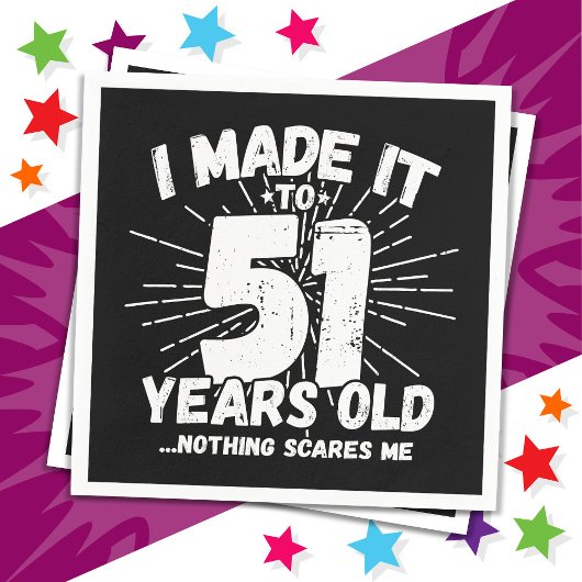 51 Jaar Oud Sarcastisch Meme Grappig 51e Verjaarda Servet