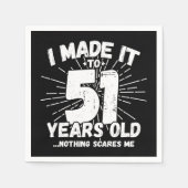 51 Jaar Oud Sarcastisch Meme Grappig 51e Verjaarda Servet (Voorkant)