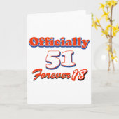 51 jaar oud verjaardagsdesign kaart (Gele Bloem)