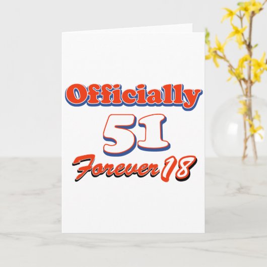 51 jaar oud verjaardagsdesign kaart (Gele Bloem)