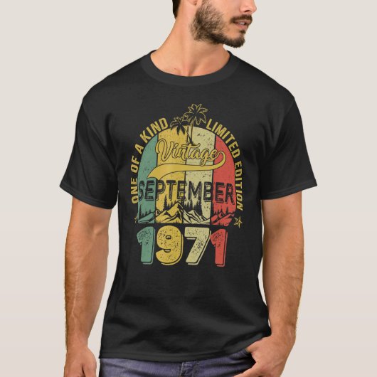 51 jaar oude 51e verjaardag Geweldige sinds septem T-shirt (Voorkant)