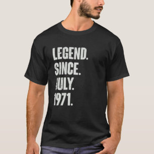 51 jaar oude 51e verjaardag legende sinds juli 197 t-shirt
