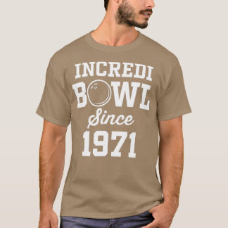 51 jaar oude Bowler Bowling 1971 51e verjaardag T-shirt