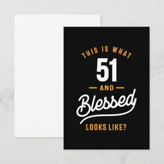 51 jaar oude bruistocht RSVP kaartje (Voorkant / Achterkant)