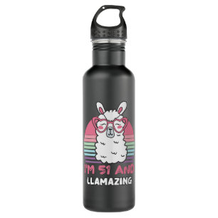 51 jaar oude dag Llamazing Llama 51st verjaardag Waterfles