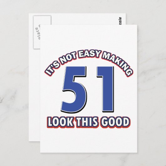 51 jaar oude design briefkaart (Voorkant / Achterkant)