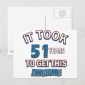 51 jaar oude design briefkaart (Voorkant / Achterkant)