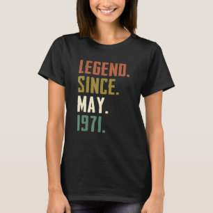 51 jaar oude leggende sinds mei 1971 51e verjaarda t-shirt