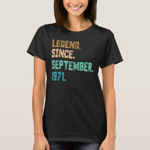 51 jaar oude leggende sinds september 1971 51ste g t-shirt