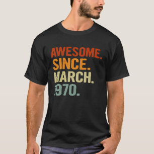 51 jaar oude Retro Birthday Gift Geweldige sinds m T-shirt