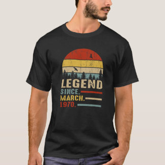 51 jaar oude Retro Birthday Gift Legend sinds maar T-shirt