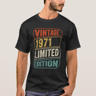 51 jaar oude Vintage 1971 51e verjaardag T-shirt