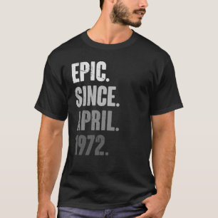 51 jaar oude Vintage 1972 april 2011 51ste deco T-shirt