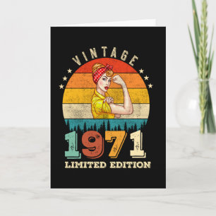 51-jarige Vintage 51e verjaardag 1971 Gifts Women Kaart