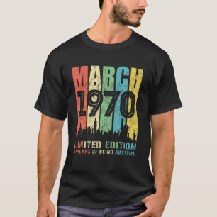 51 maart 1970 51 jaar oud 1970 Birthday Gift T-shirt