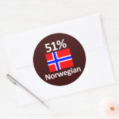 51% Noors Ronde Sticker (Envelop)