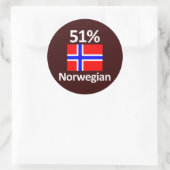51% Noors Ronde Sticker (Tas)