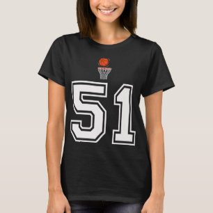 51 Nummer Basketbal Stijl  Wit Premium T-shirt