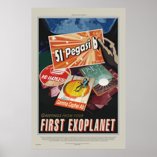 51 Pegasi b Tour - Poster van het exoplanet Travel (Voorkant)
