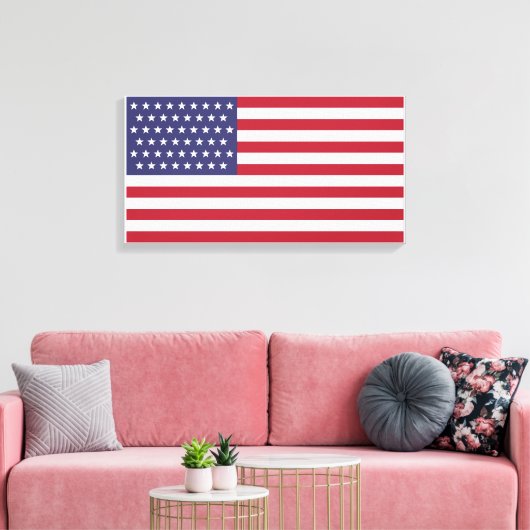 51 stervlag van de Verenigde Staten van Amerika (V Canvas Afdruk (Insitu (Woonkamer))