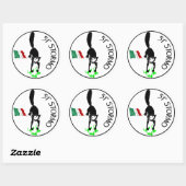 51 stormweer, Italiaanse luchtmacht Ronde Sticker (Vel)