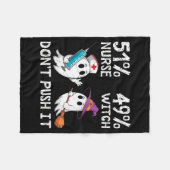 51% verpleegster 49% heks, dring het niet fleece deken (Voorkant (Horizontaal))