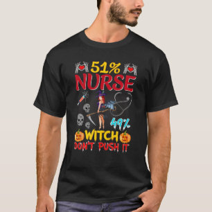 51% verpleegster 49% niet doordrukken NP RN Hallow T-shirt