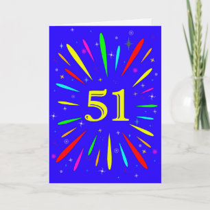 51e Birthday Explosion Kaart