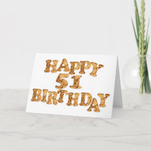51e Birthday-kaart voor een koekjesliefhebber Kaart
