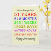 51e Jubileum-mijlpalenkaart Kaart (Gele Bloem)