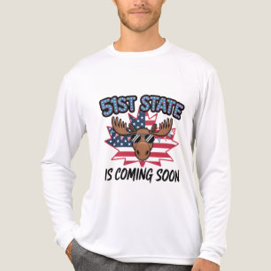 51e Staat Cool Eland USA Vlag Politieke Humor Tri-Blend Shirt